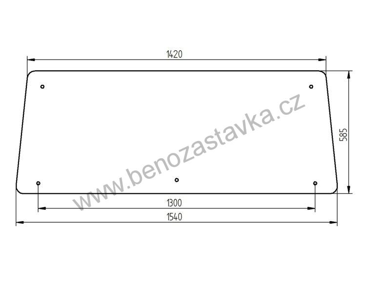 Sklo zadní BK6011 - Zetor URI