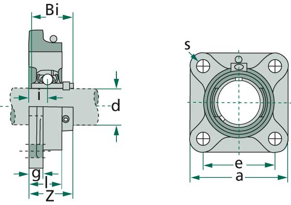 GRANIT Napínací ložisko komplet 207
