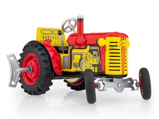 Plechový model traktor ZETOR červený - plastové disky - KOVAPCZ