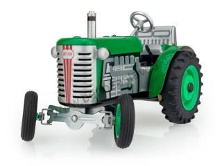 Plechový model traktor ZETOR zelený - plastové disky - KOVAPCZ