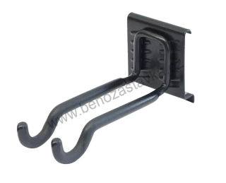 Hák dvojitý, lžíce, 20x7,6x9cm závěs. systém na nářadí