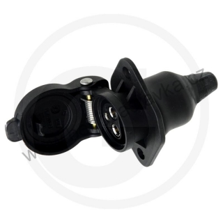 Zásuvka, 3-pólová, ploché kolíky GRANIT